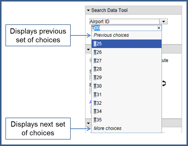 Search Data Tool List