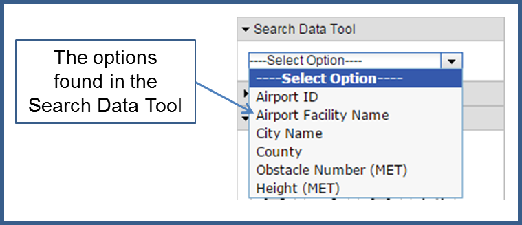 Search Data Tool Options